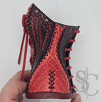 Porte-Crayons "Corset Baroque" - Rouge et noir