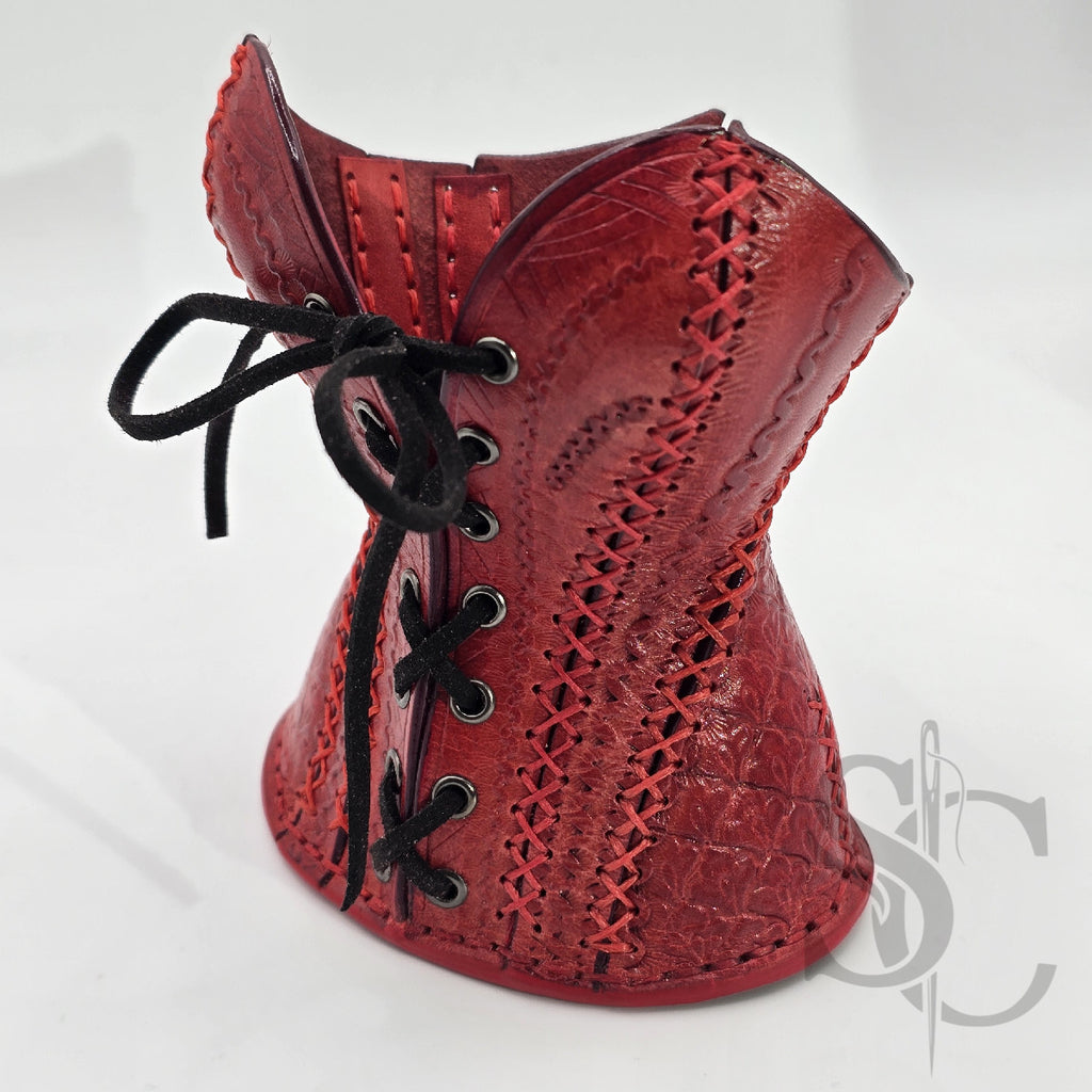 Porte-Crayons "Corset Baroque" - Rouge
