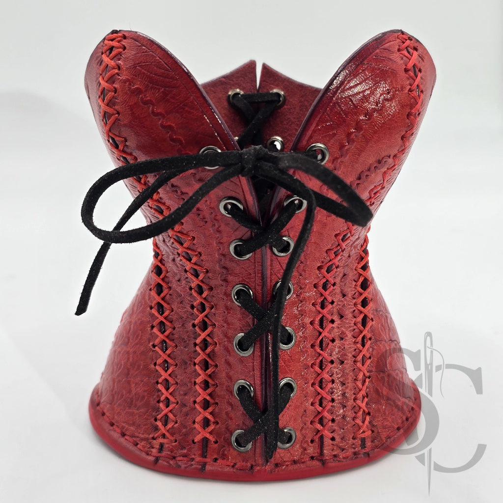 Porte-Crayons "Corset Baroque" - Rouge