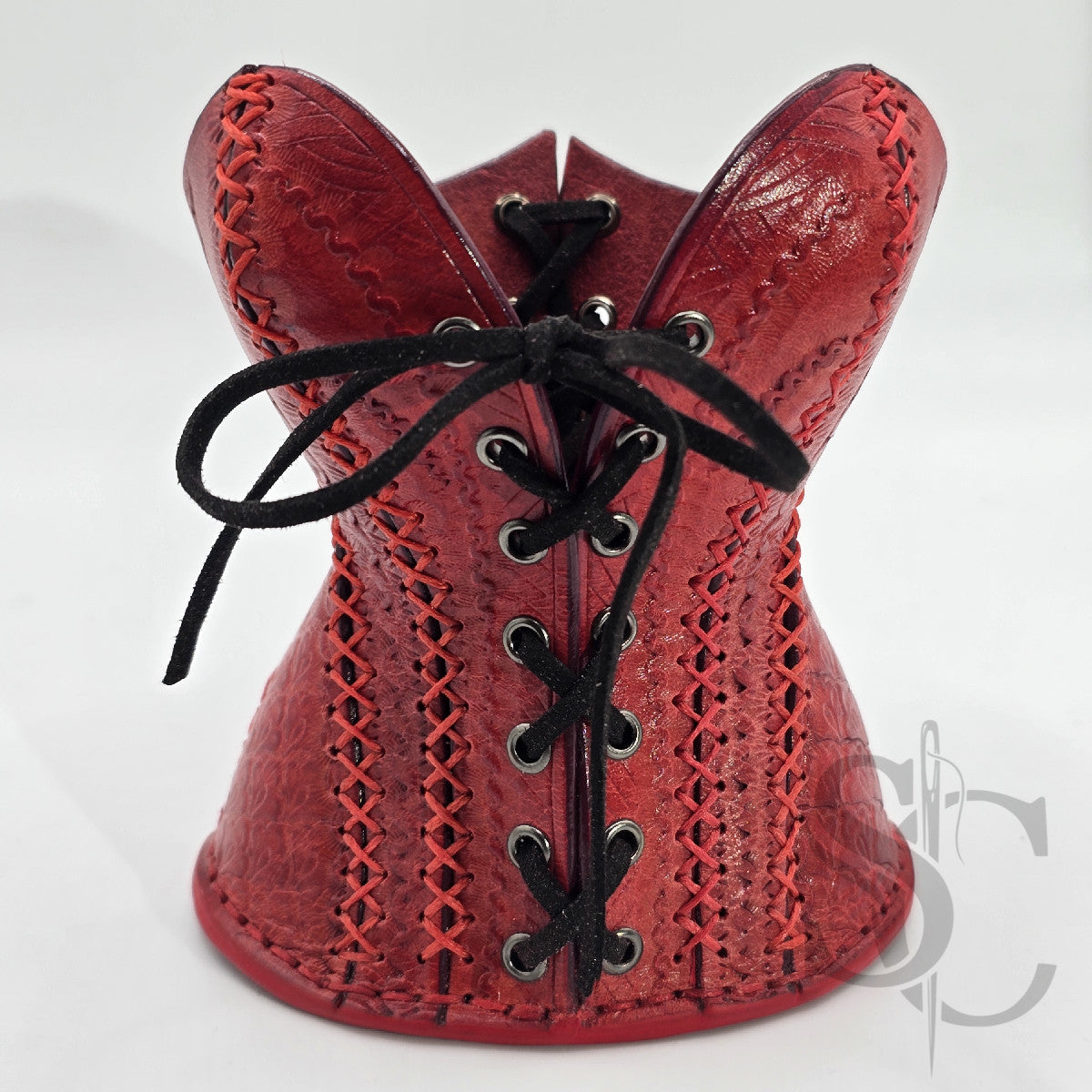 Porte-Crayons "Corset Baroque" - Rouge