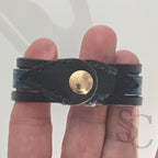 Bracelet 3 brins bleu et argenté