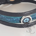 Bracelet 3 brins bleu et argenté