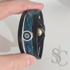 Bracelet 3 brins bleu et argenté