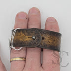 BRACELET bouton de col - marron moyen et noir