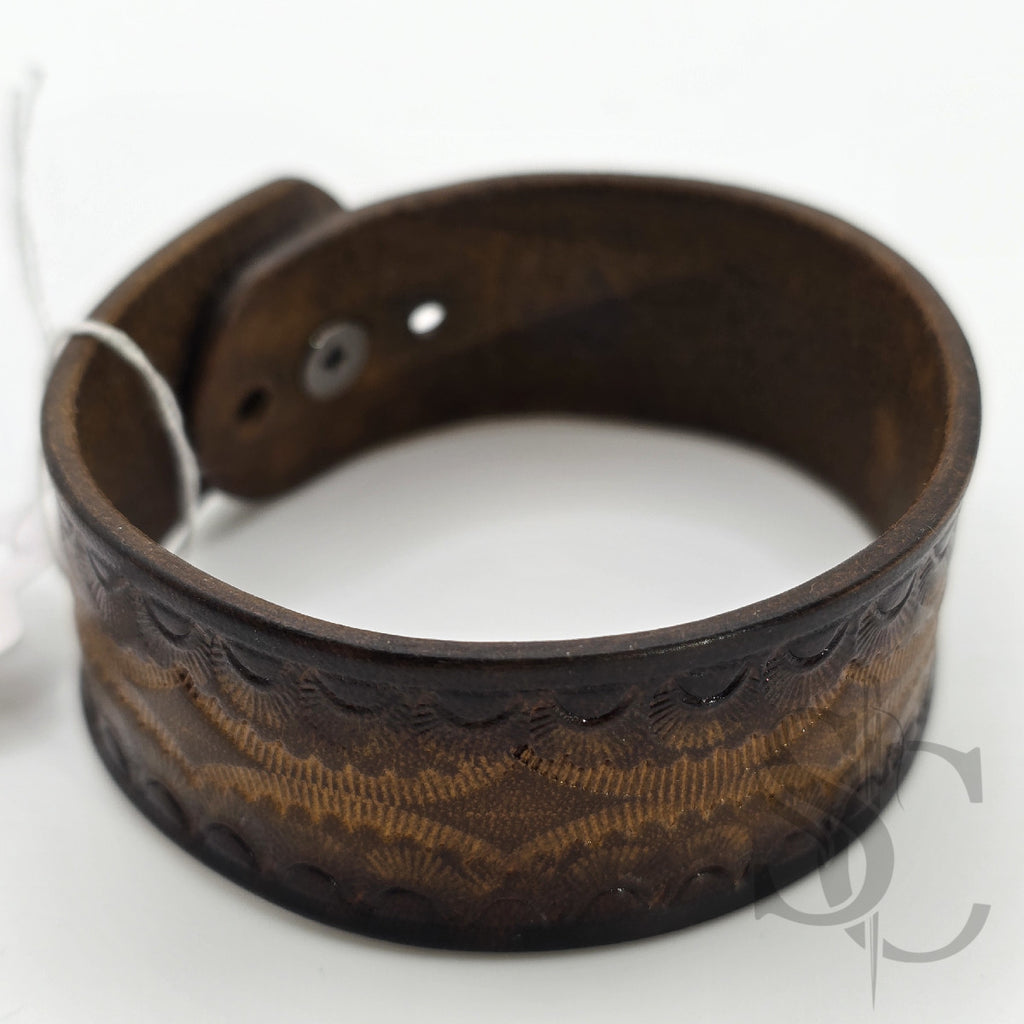 BRACELET bouton de col - marron moyen et noir
