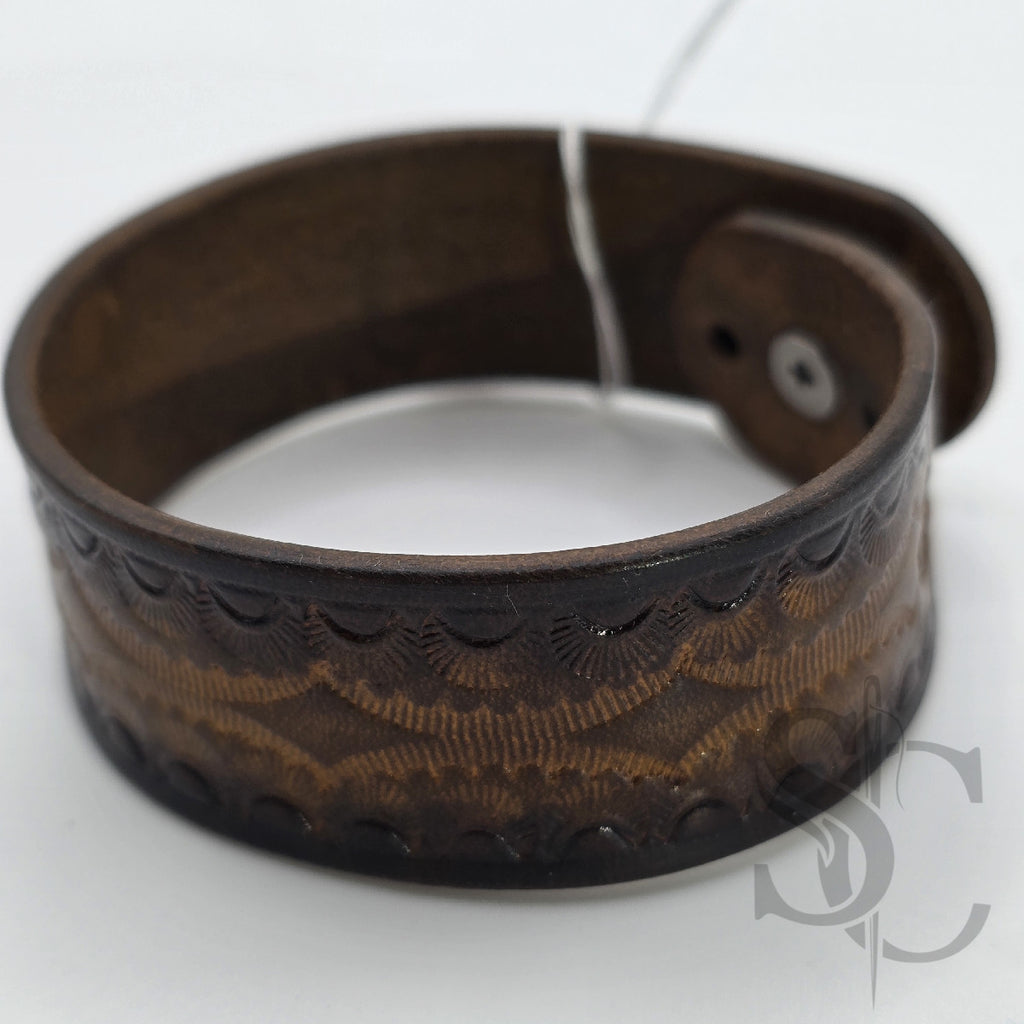 BRACELET bouton de col - marron moyen et noir