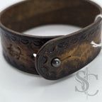 BRACELET bouton de col - marron moyen et noir