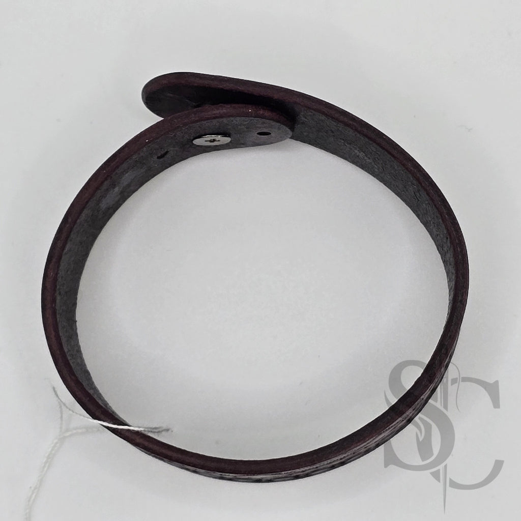 BRACELET bouton de col - acajou et noir