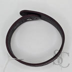 BRACELET bouton de col - acajou et noir