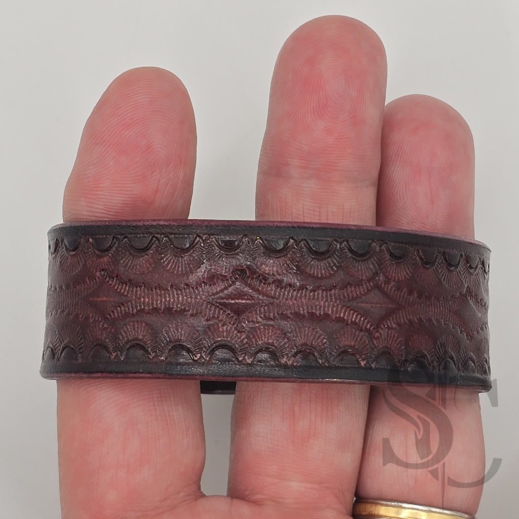 BRACELET bouton de col - acajou et noir