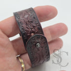 BRACELET bouton de col - acajou et noir