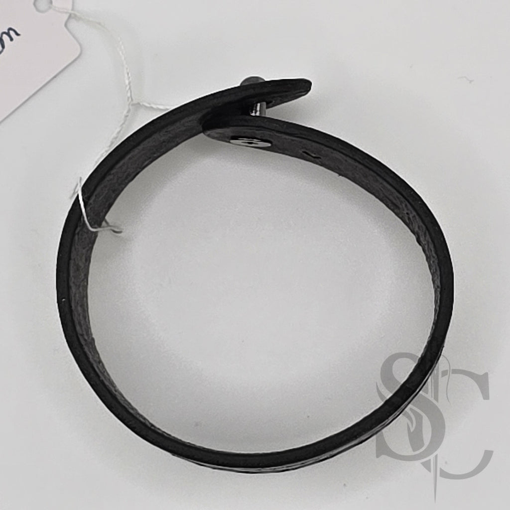 BRACELET bouton de col - marron foncé et noir