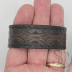 BRACELET bouton de col - marron foncé et noir