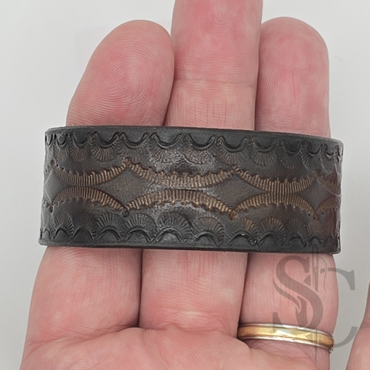 BRACELET bouton de col - marron foncé et noir