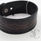 BRACELET bouton de col - marron foncé et noir