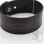 BRACELET bouton de col - marron foncé et noir