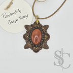 Pendentif étoile - jaspe rouge