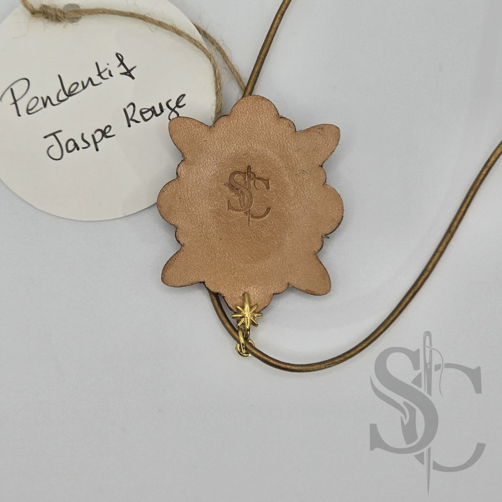 Pendentif étoile - jaspe rouge