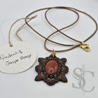 Pendentif étoile - jaspe rouge