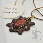 Pendentif étoile - jaspe rouge
