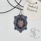 Pendentif étoile avec rhodonite