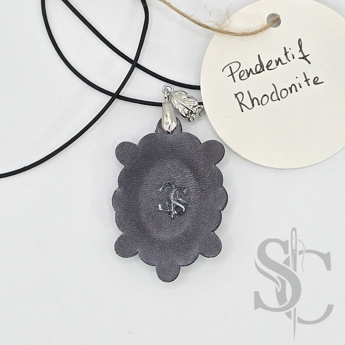 Pendentif étoile avec rhodonite