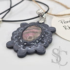 Pendentif étoile avec rhodonite