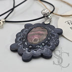 Pendentif étoile avec rhodonite