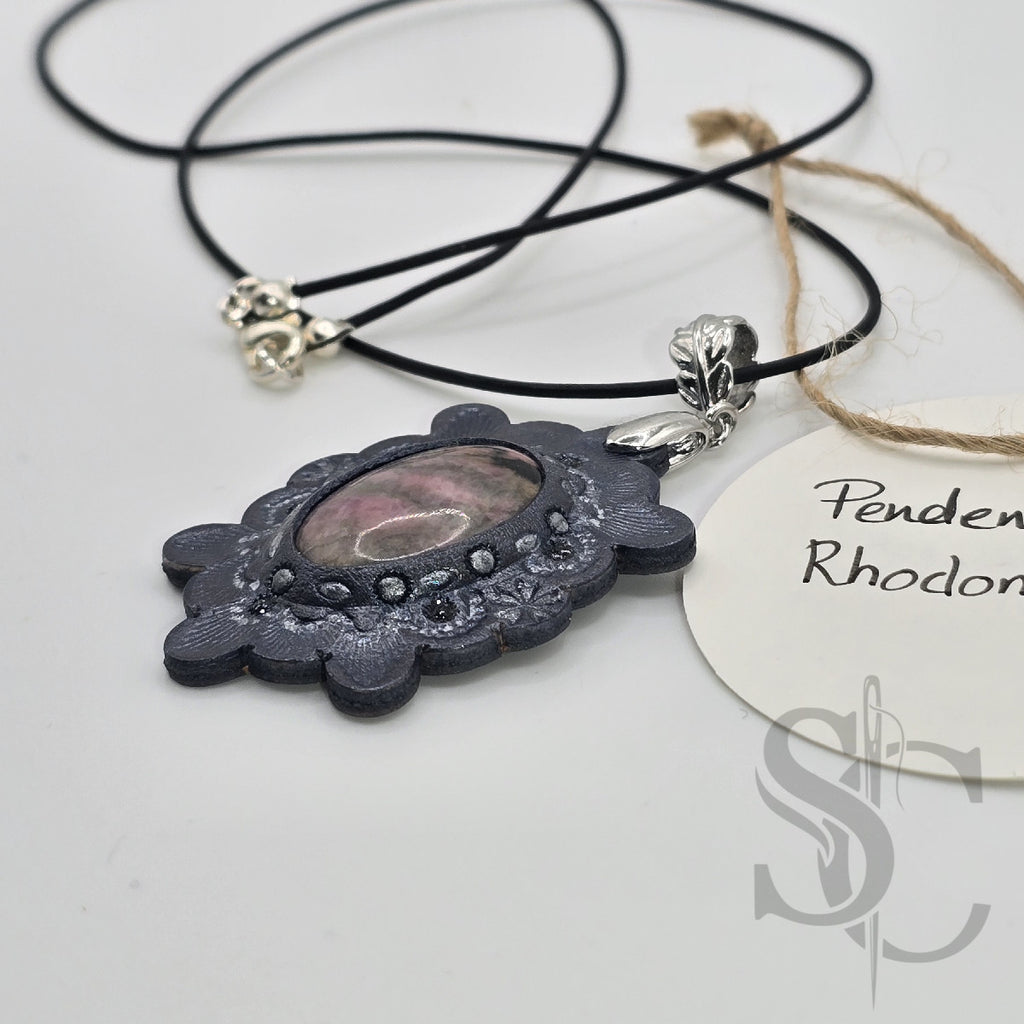 Pendentif étoile avec rhodonite
