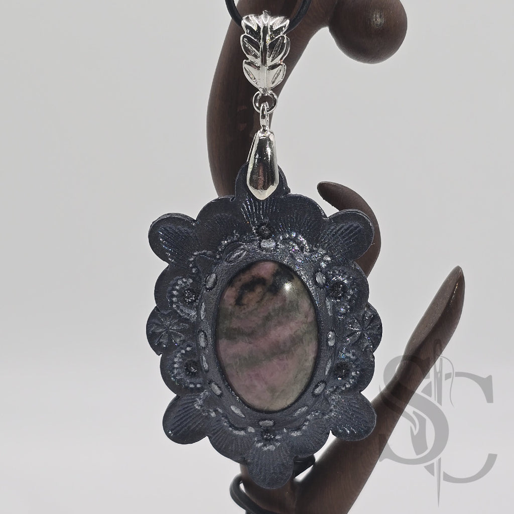 Pendentif étoile avec rhodonite