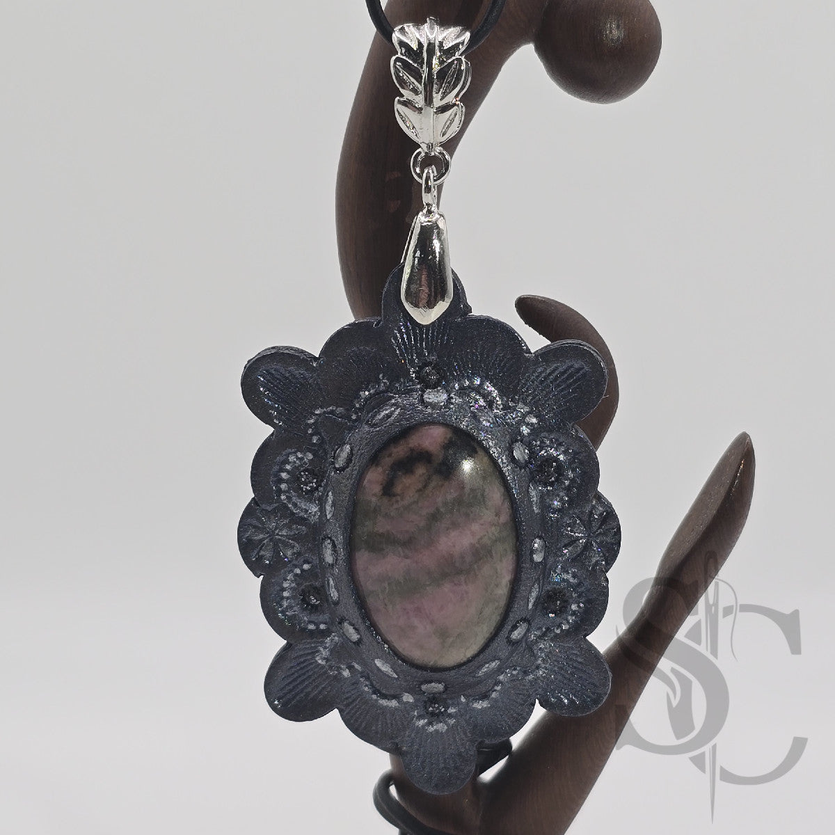 Pendentif étoile avec rhodonite