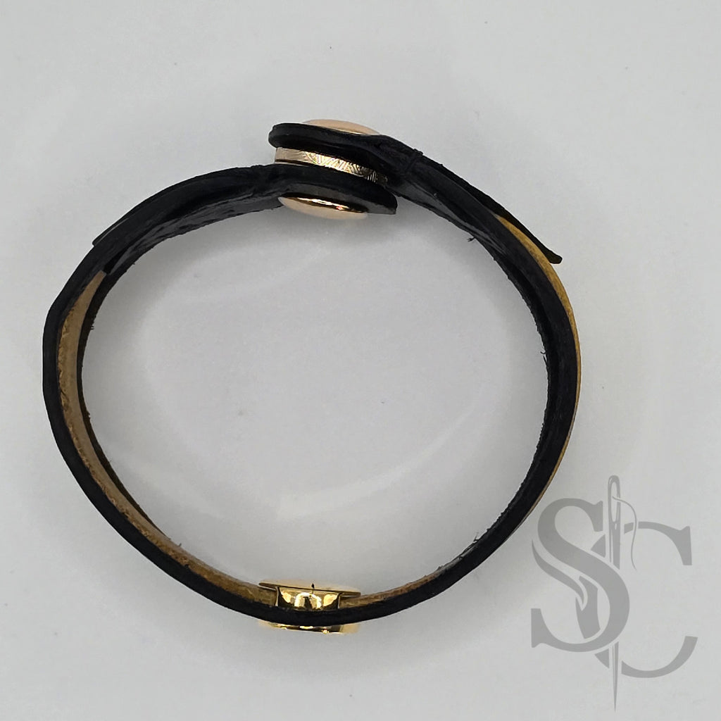 Bracelet 3 brins jaune et doré