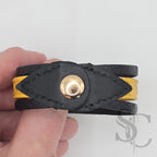 Bracelet 3 brins jaune et doré