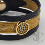 Bracelet 3 brins jaune et doré
