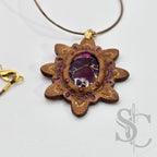 Pendentif étoile avec turquoise et cuivre violet
