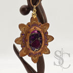 Pendentif étoile avec turquoise et cuivre violet