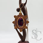 Pendentif étoile avec turquoise et cuivre violet