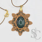 Pendentif étoile avec Jade vert