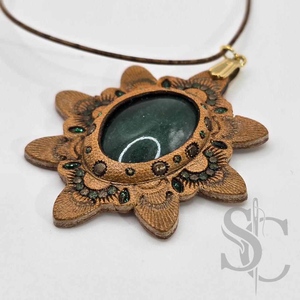 Pendentif étoile avec Jade vert
