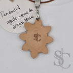 Pendentif étoile avec agate veine de dragon bleue