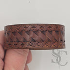 BRACELET bouton de col - marron caramel brulé