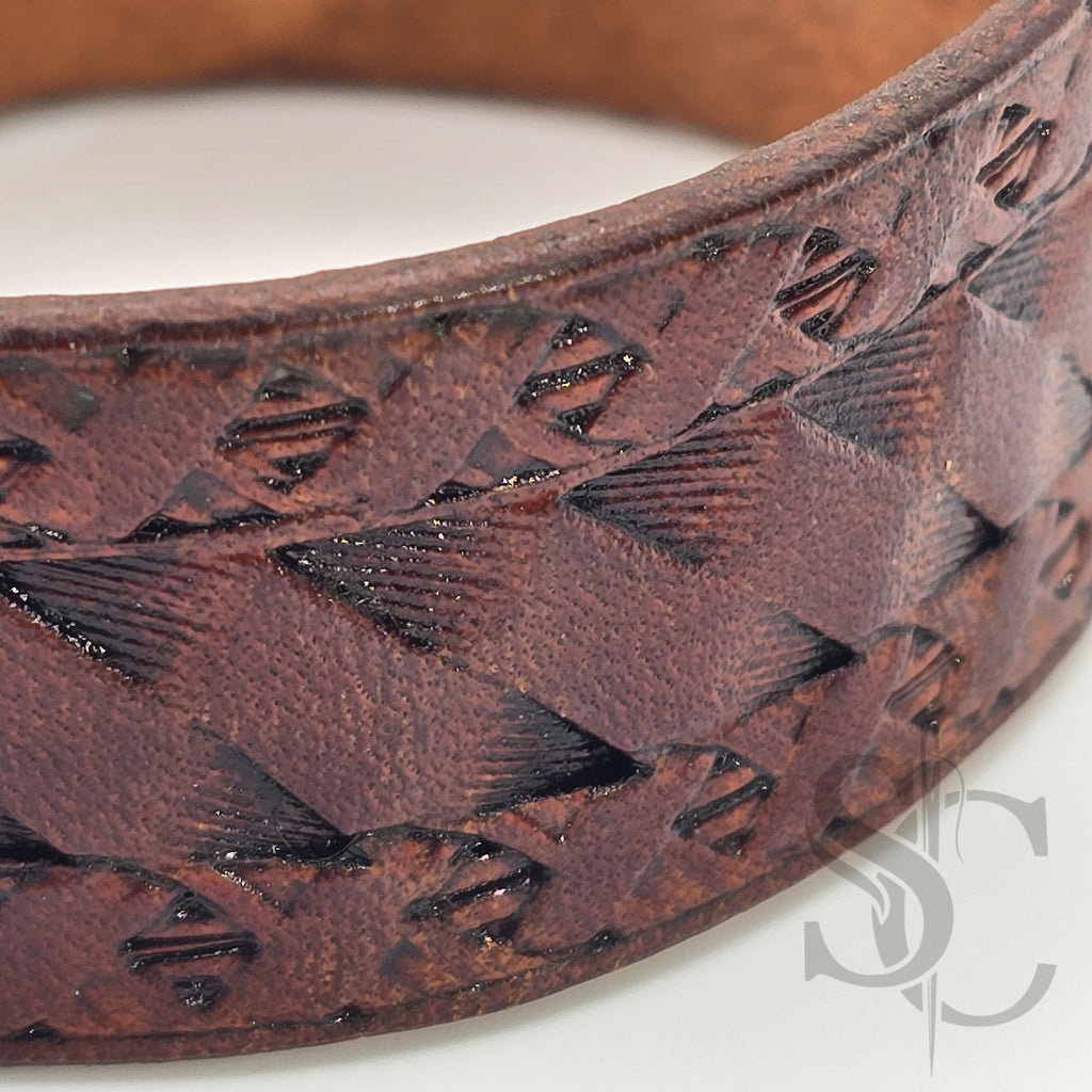 BRACELET bouton de col - marron caramel brulé