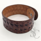 BRACELET bouton de col - marron caramel brulé
