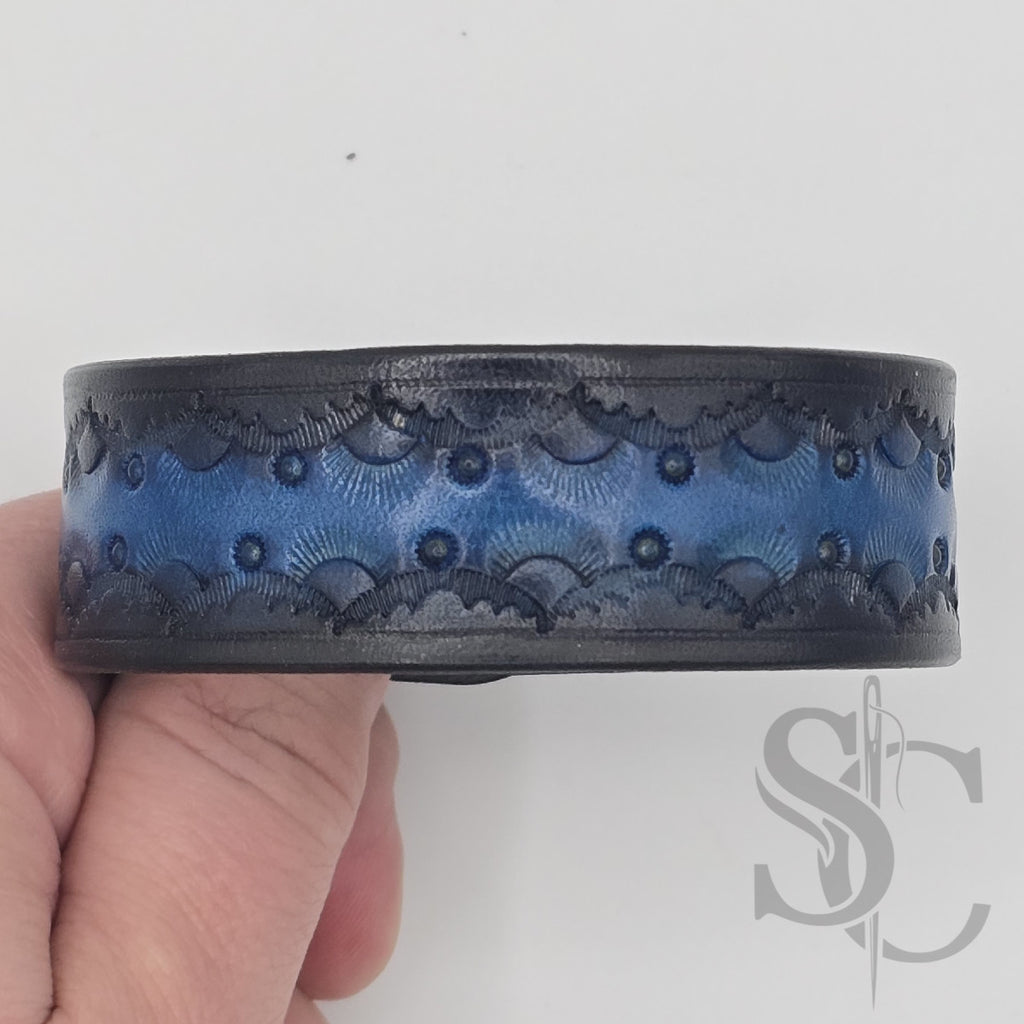 BRACELET bouton de col - bleu et noir