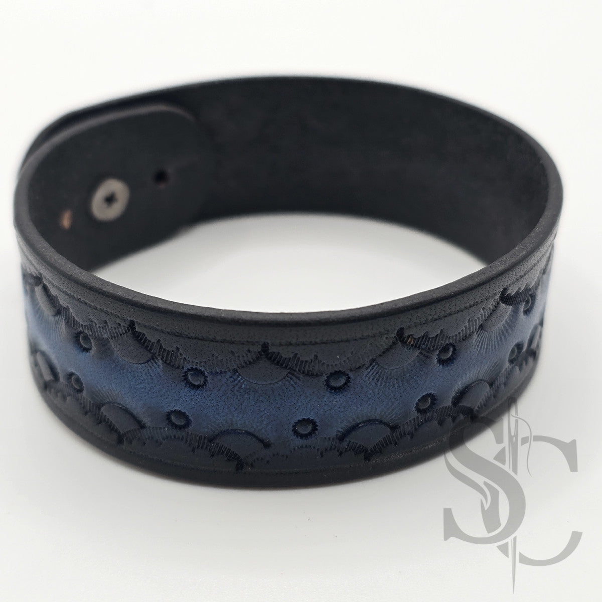 BRACELET bouton de col - bleu et noir