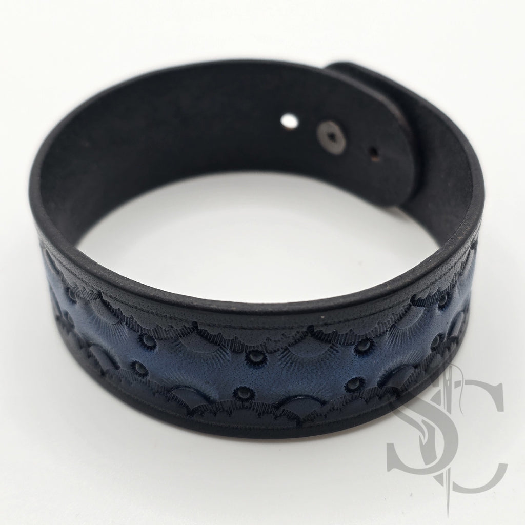 BRACELET bouton de col - bleu et noir
