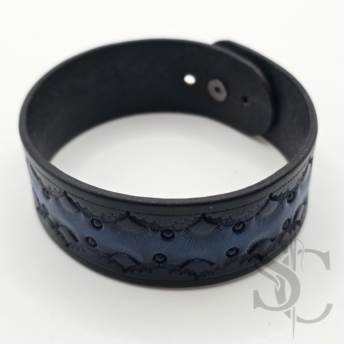 BRACELET bouton de col - bleu et noir