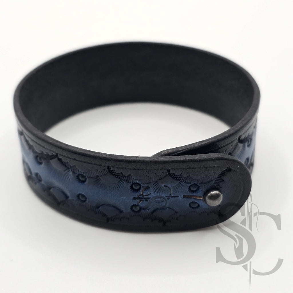 BRACELET bouton de col - bleu et noir