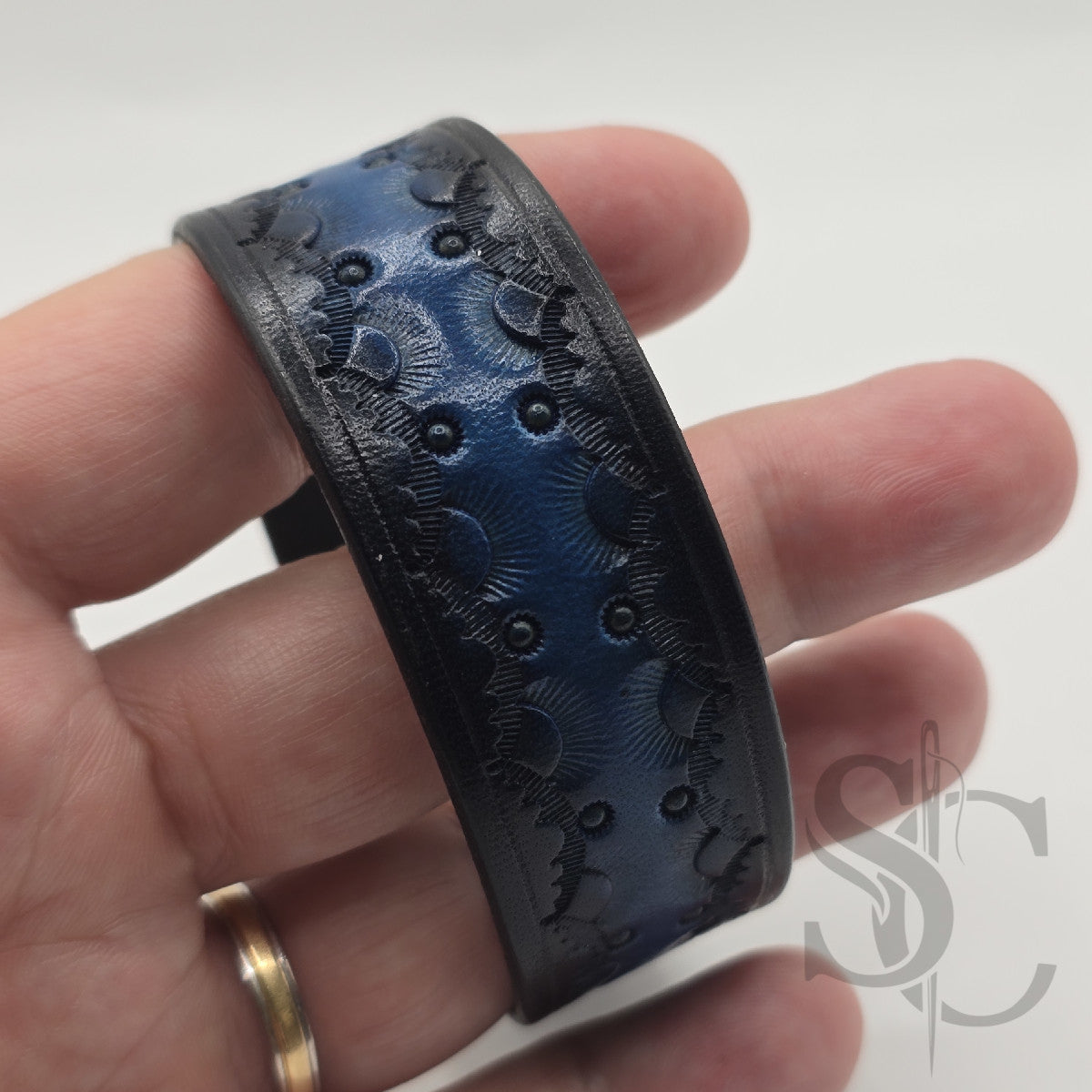 BRACELET bouton de col - bleu et noir