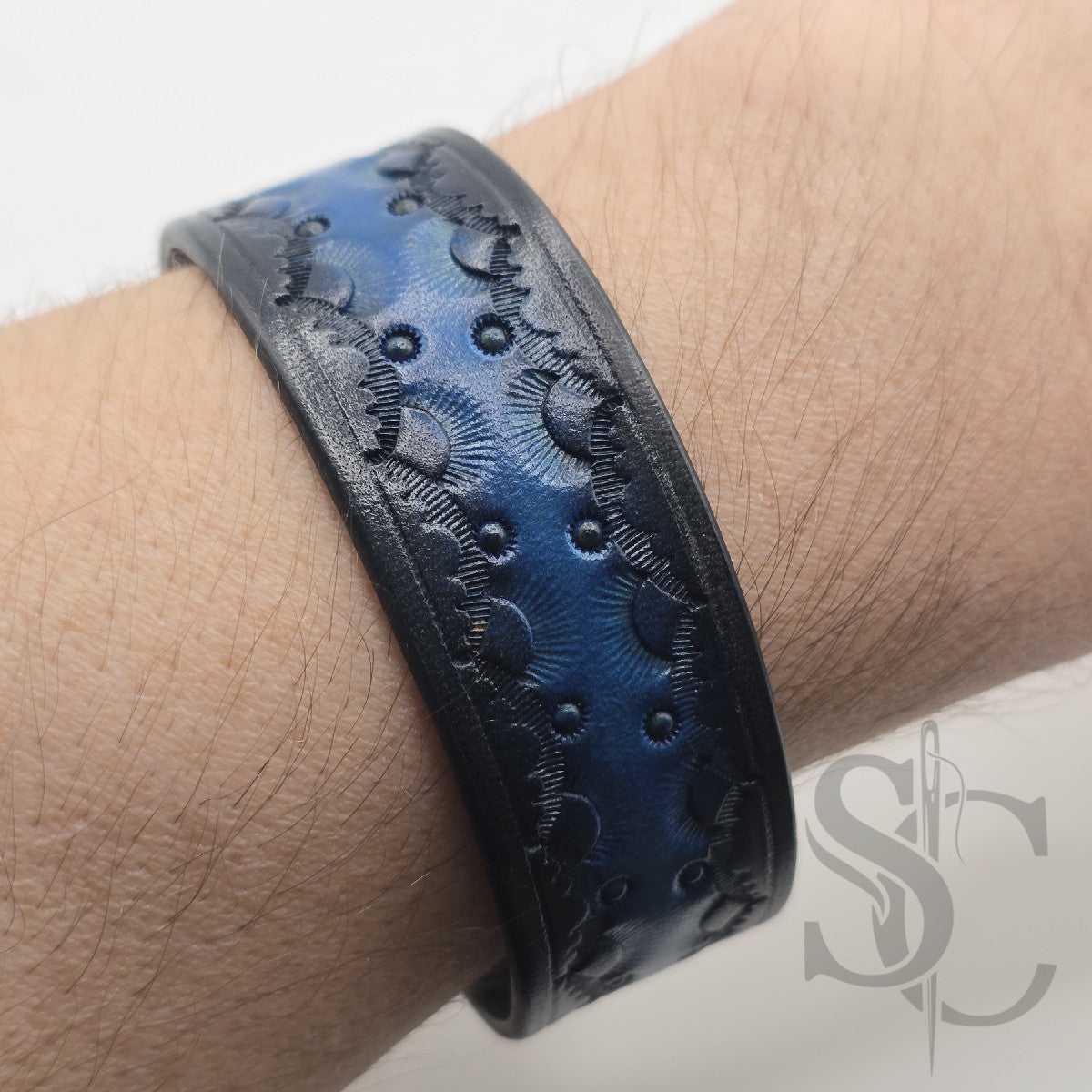 BRACELET bouton de col - bleu et noir